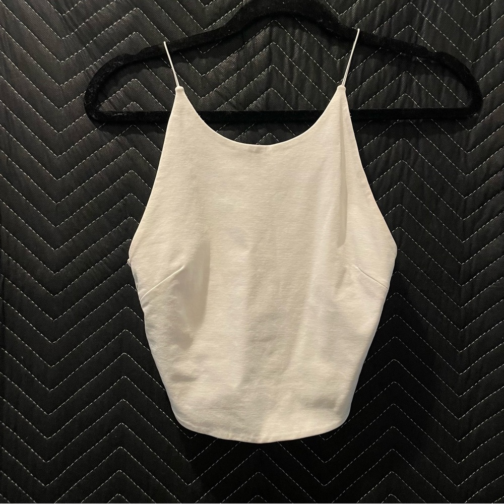 ZARA Cropped White Women's Top